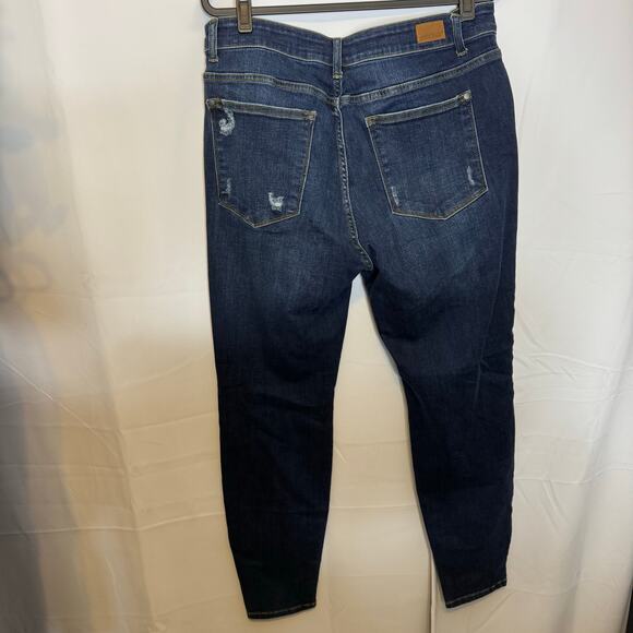 Judy Blue Distressed Skinny Jeans Plus Size Stretch Denim Dark Wash 18W - Picture 2 of 8